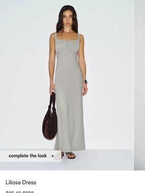 Reformation Liliosa Dress Grey - Size 6